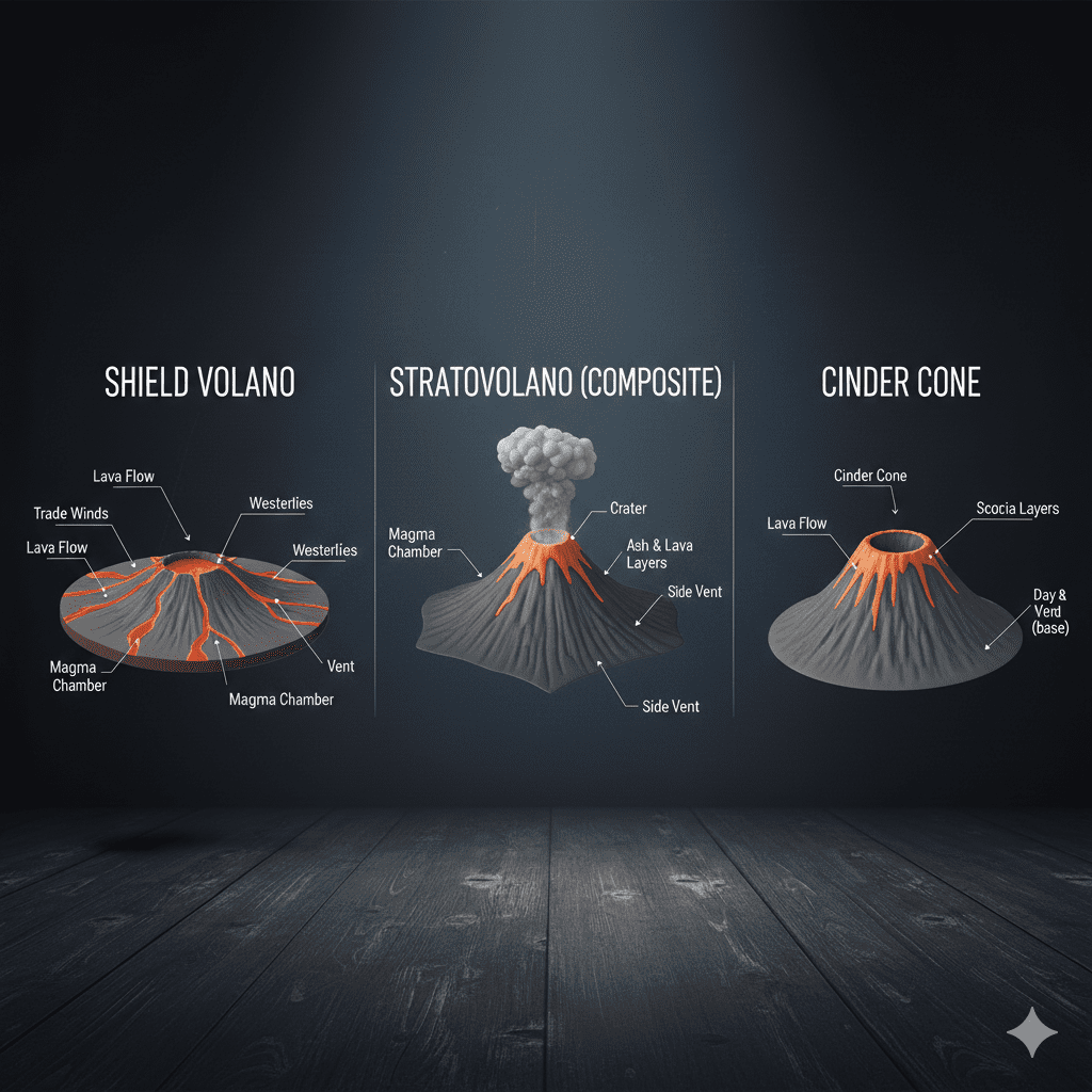 Volkan Türleri ve Püskürme Şekillerine Göre Cinsleri